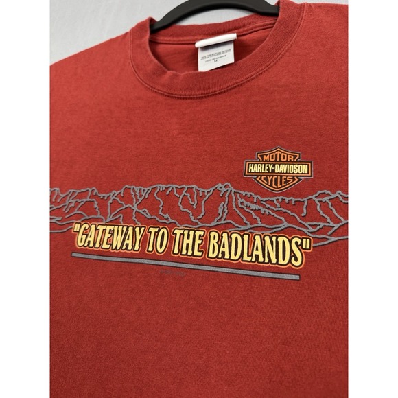 Harley Davidson Tee Mens Medium T-Shirt Motorcycle Biker Badlands South Dakota - Picture 2 of 6